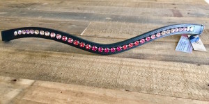 XL Browband 8mm Swarovski tones in rose gold shading