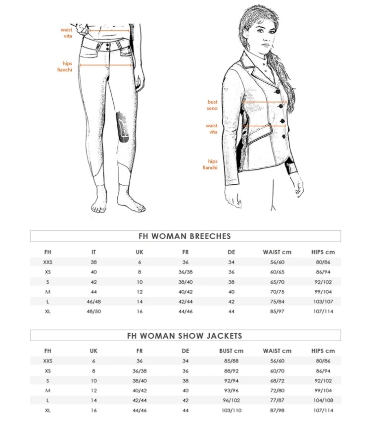 For Horses Size guide