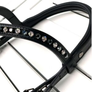 Otto Schumacher Black Line Double White browband Boutique Equines
