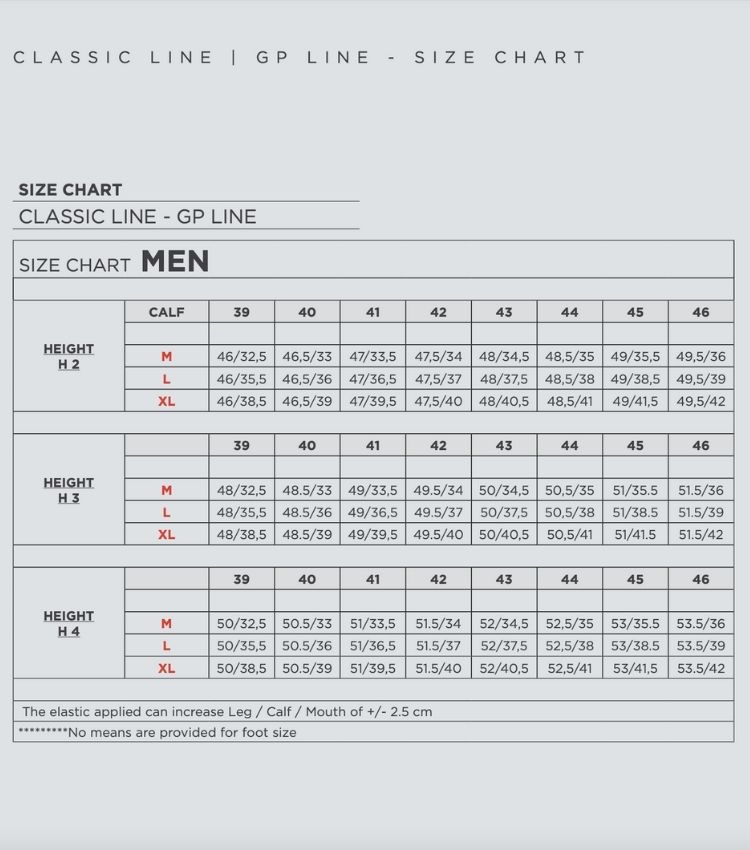 Secchiari Top Boots size chart mens