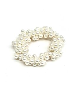 Belle Pearl Scrunchie cream boutique equines