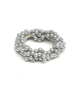 Belle Pearl Scrunchie silver boutique equines