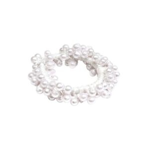 Boutique Essentials Belle Pearl White Scrunchie-2