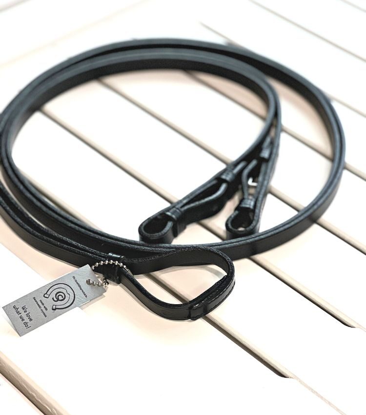Otto Schumacher 13mm plain curb rein Boutique Equines