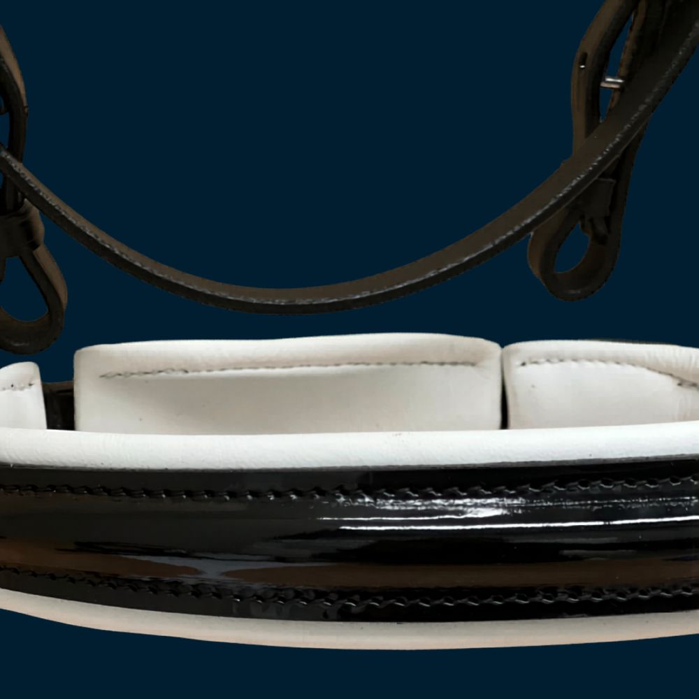 Otto Schumacher Black Line Patent White Boutique Equines