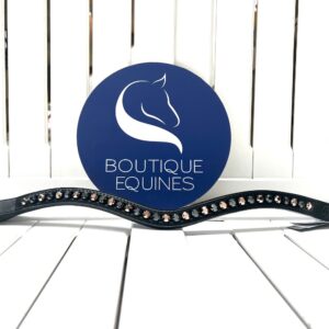 Otto Schumacher Jet Hematite Rose Gold Browband Boutique Equines
