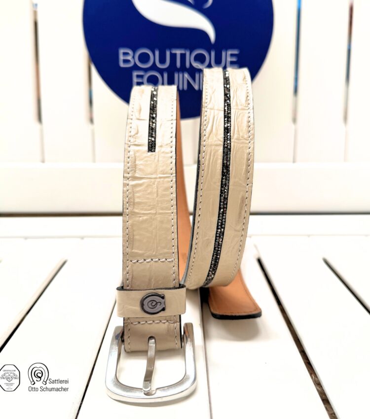 Otto Schumacher Fineline Croco Belt Boutique Equines