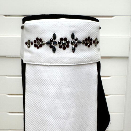 Bespoke Burgundy Swarovski Crystal Stock Tie by Boutique Equines - Image 2