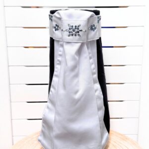 Boutique Equines Bespoke Navy Pearl Swarovski Stock Tie