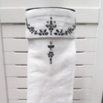Boutique Equines Bespoke Swarovski Linen Stock Tie